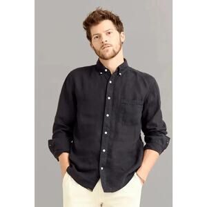 Billy Reid Tuscumbia Standard *IN GREEN* Linen Shirt XXL